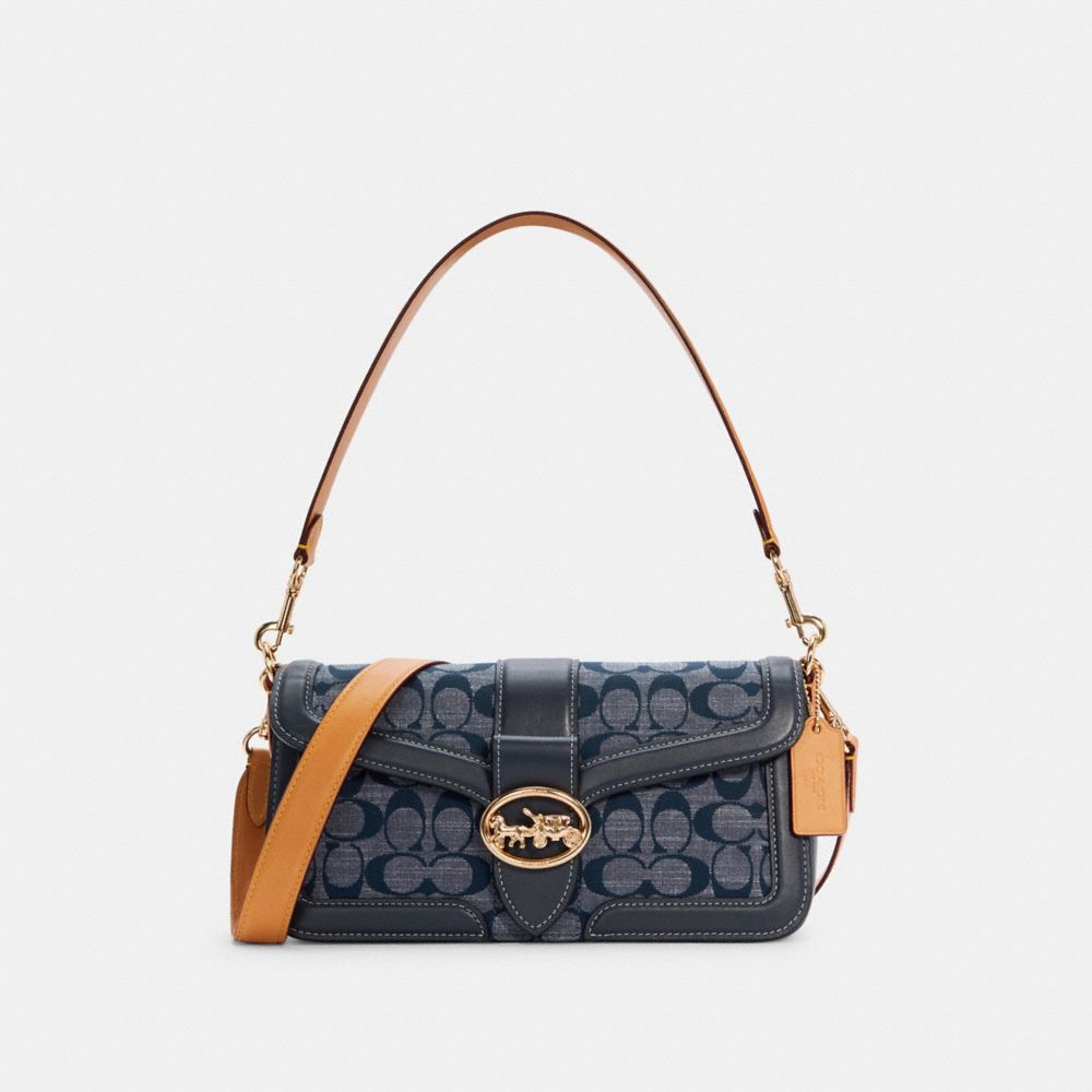 COACH C4064 - GEORGIE SHOULDER BAG IN SIGNATURE CHAMBRAY IM/DENIM MULTI