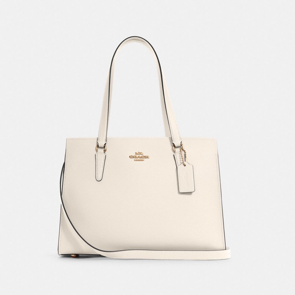 COACH C4078 Tatum Carryall IM/CHALK LIGHT SADDLE