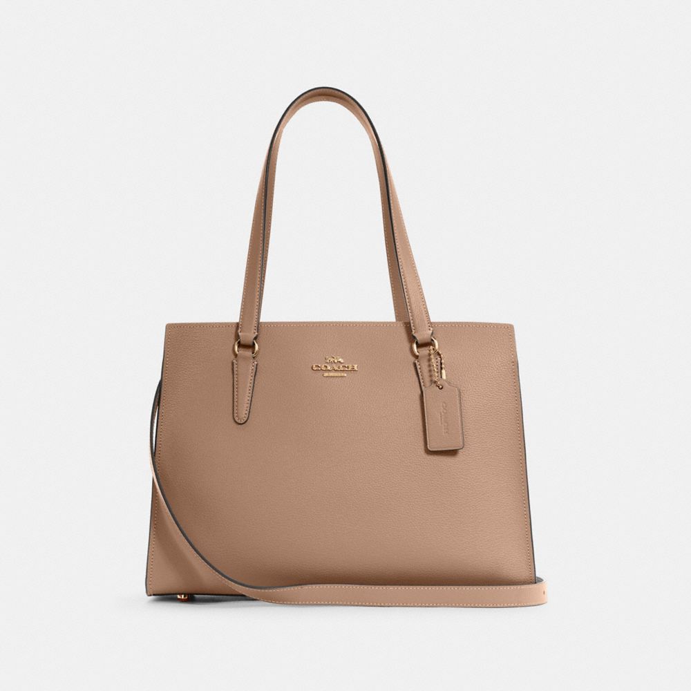 COACH C4078 - TATUM CARRYALL - IM/TAUPE OXBLOOD | COACH NEW-ARRIVALS