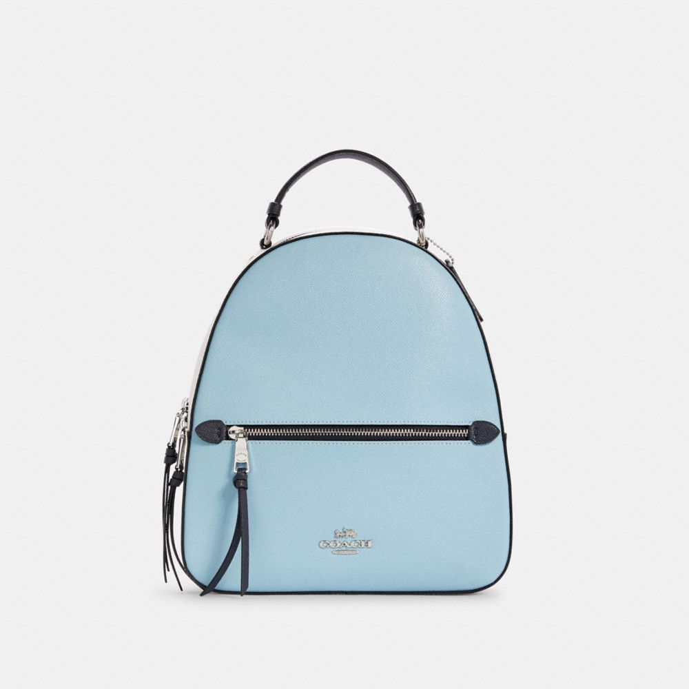 JORDYN BACKPACK IN COLORBLOCK SIGNATURE CANVAS - SV/WATERFALL MIDNIGHT MULTI - COACH C4082