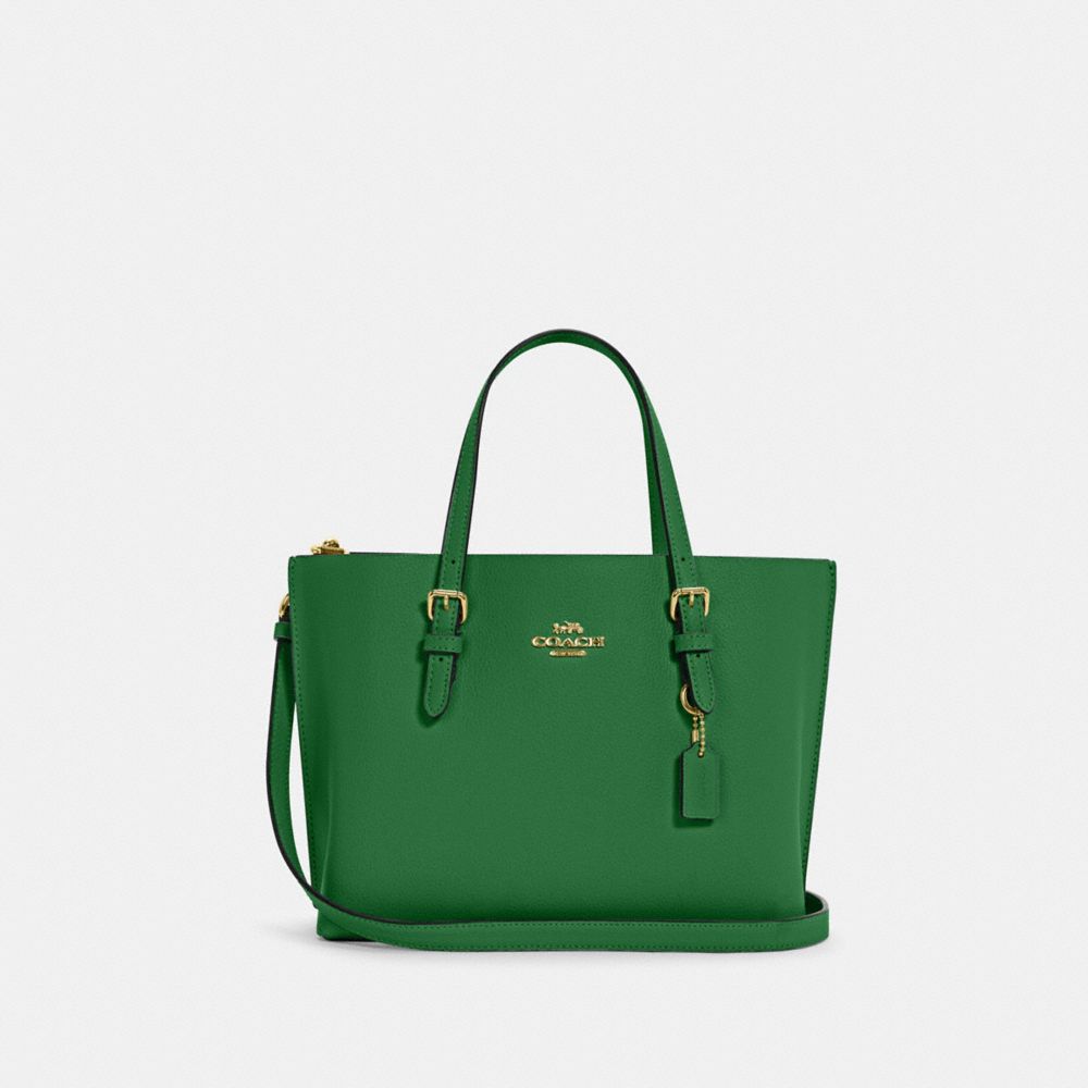 COACH C4084 Mollie Tote 25 GOLD/KELLY GREEN