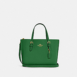 COACH C4084 Mollie Tote 25 GOLD/KELLY GREEN