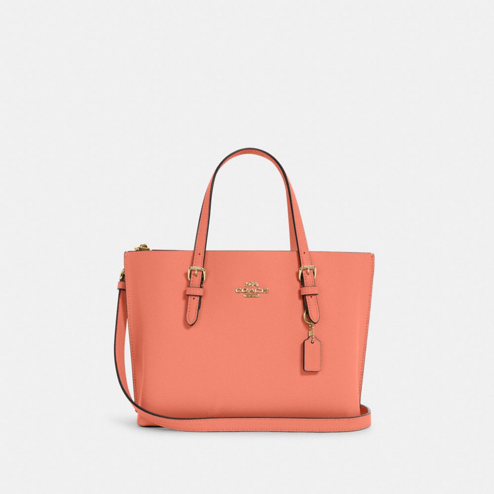 COACH C4084 Mollie Tote 25 Gold/Light Coral