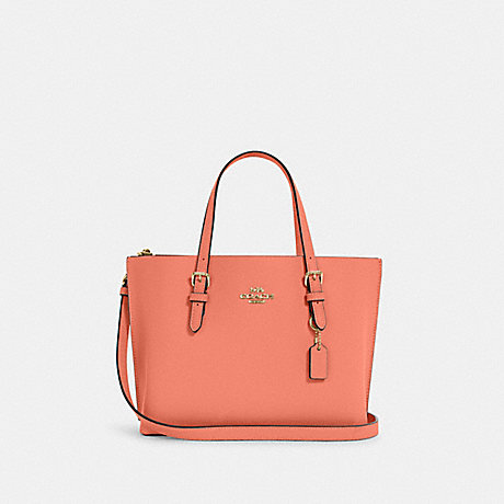 COACH C4084 Mollie Tote 25 Gold/Light-Coral