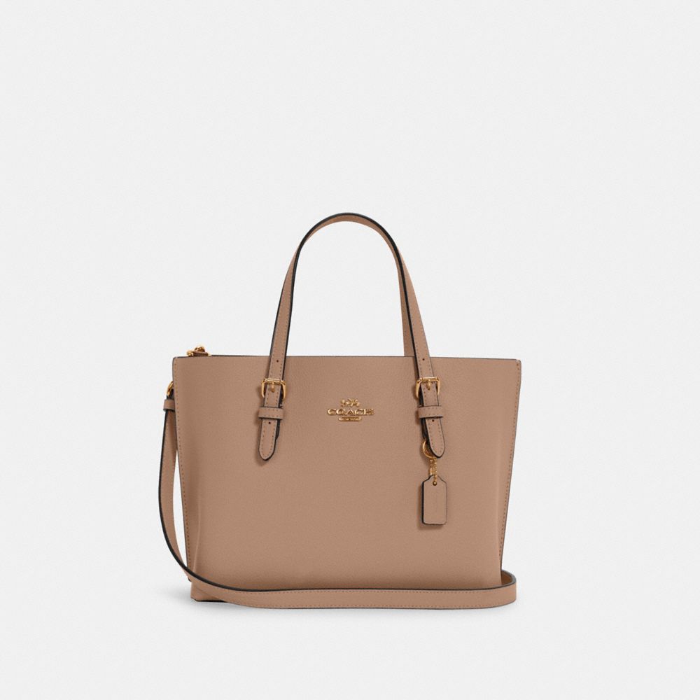 Mollie Tote 25 - C4084 - Gold/Taupe Oxblood