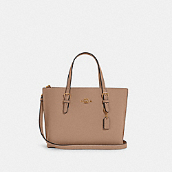 Mollie Tote 25 - C4084 - Gold/Taupe Oxblood