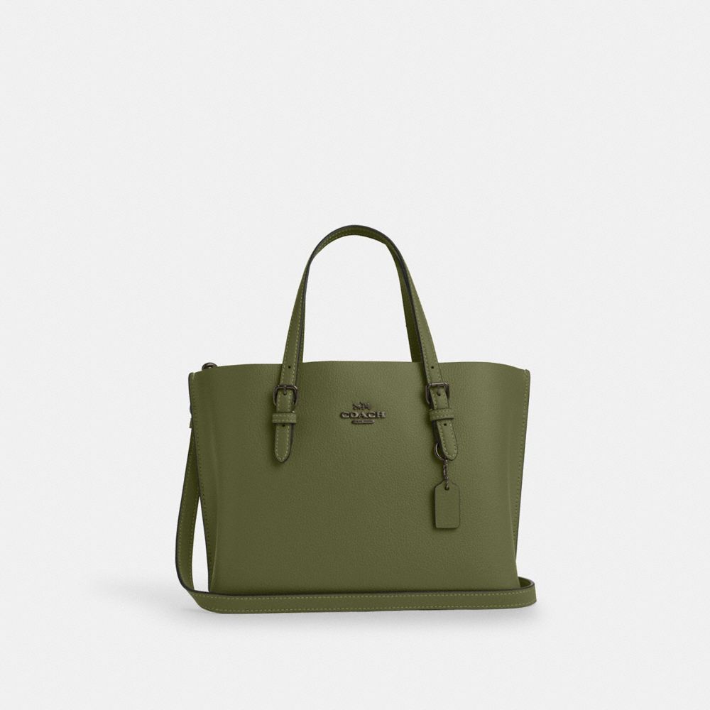 COACH C4084 Mollie Tote Bag 25 GUNMETAL/MILITARY GREEN