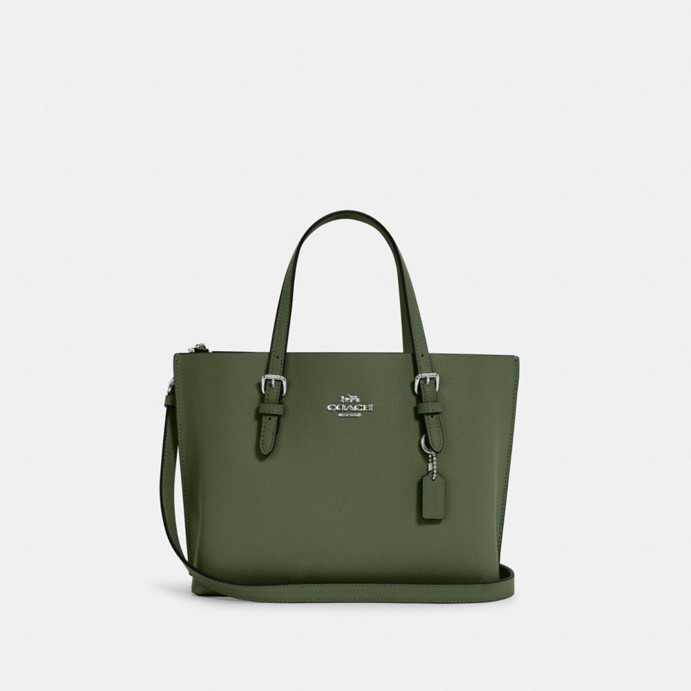 COACH C4084 Mollie Tote 25 SILVER/DARK SAGE