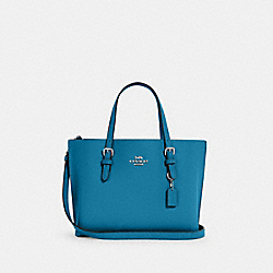 COACH C4084 Mollie Tote 25 SILVER/ELECTRIC BLUE