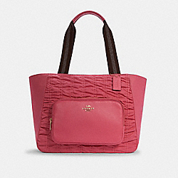 COACH C4093 - COURT TOTE WITH RUCHING IM/CONFETTI PINK