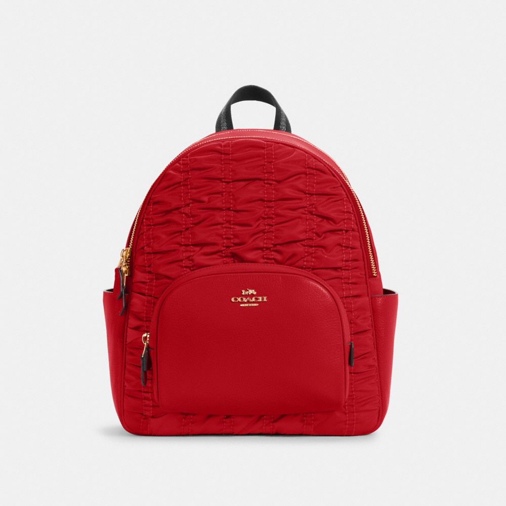 COURT BACKPACK WITH RUCHING - IM/1941 RED - COACH C4094