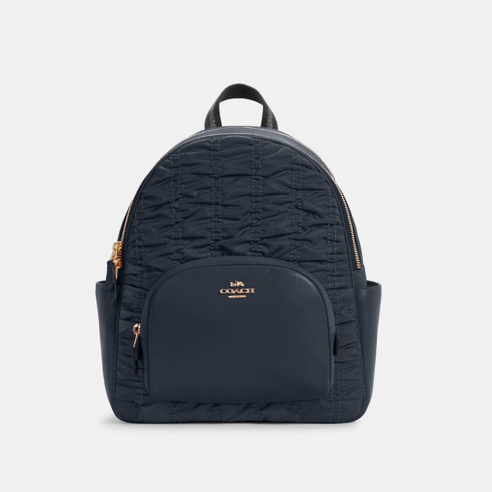 COACH COURT BACKPACK WITH RUCHING - IM/MIDNIGHT - C4094