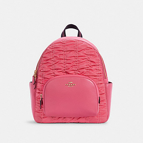 COACH COURT BACKPACK WITH RUCHING - IM/CONFETTI PINK - C4094