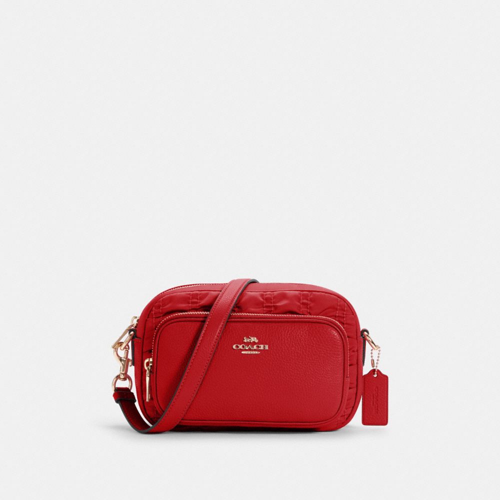 COURT CROSSBODY WITH RUCHING - IM/1941 RED - COACH C4095