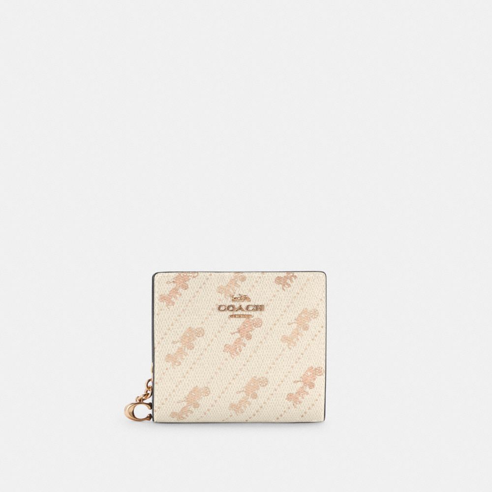 SNAP WALLET WITH HORSE AND CARRIAGE DOT PRINT - IM/CREAM - COACH C4104