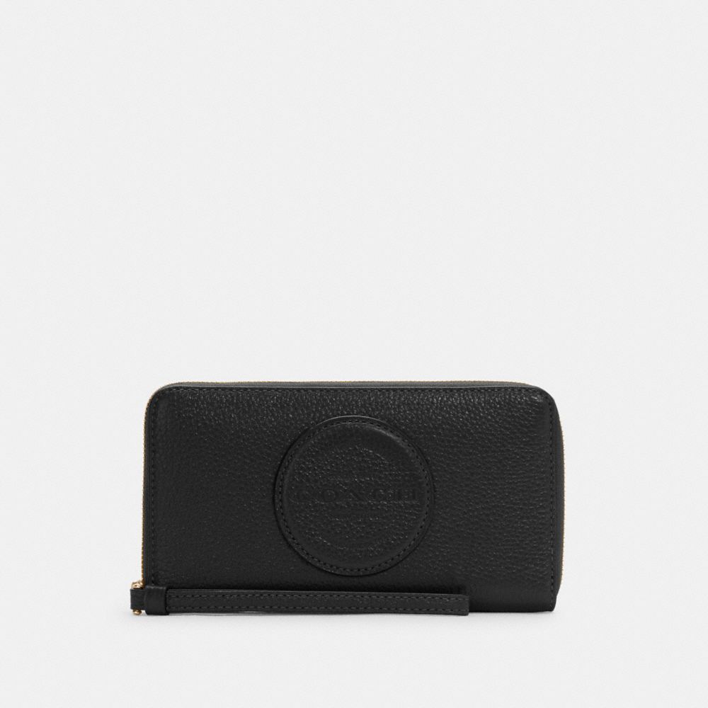 COACH DEMPSEY LARGE PHONE WALLET - IM/BLACK - C4111