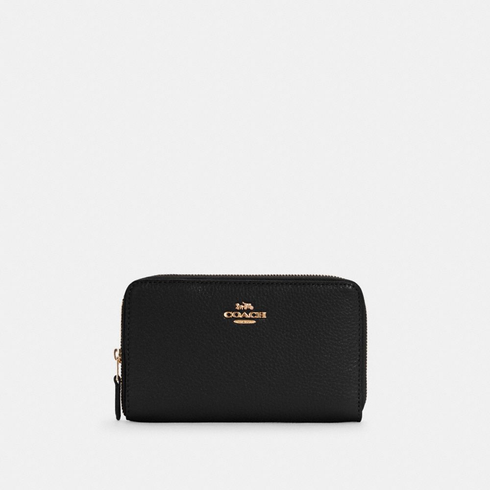 COACH C4124 - MEDIUM ID ZIP WALLET IM/BLACK