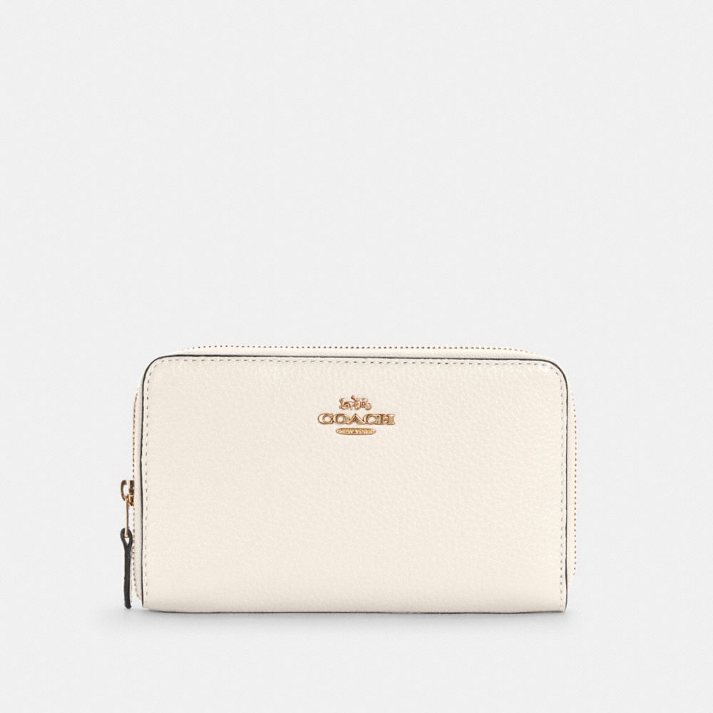 COACH MEDIUM ID ZIP WALLET - IM/CHALK - C4124