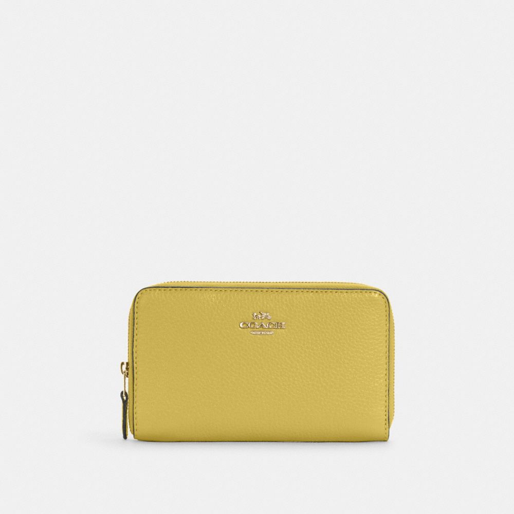 COACH C4124 Medium Id Zip Wallet IM/CHARTREUSE