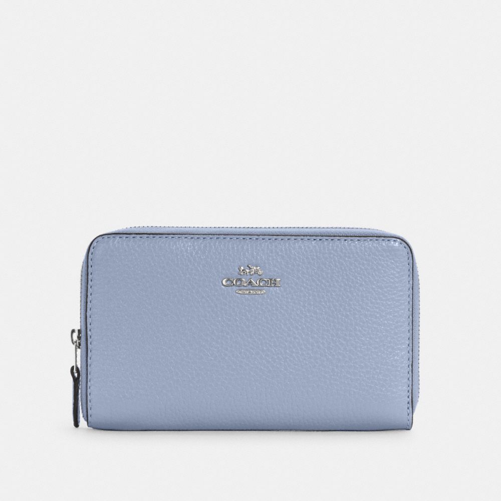 COACH C4124 - MEDIUM ID ZIP WALLET SV/TWILIGHT