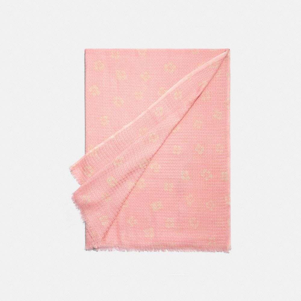 Graphic Ditsy Print Waffle Oblong Scarf