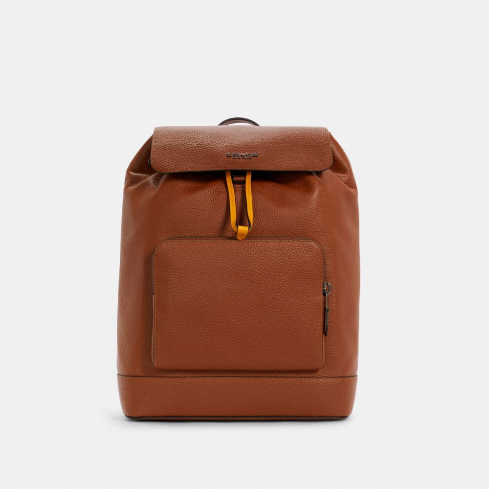 COACH C4134 TURNER BACKPACK QB/REDWOOD OCHRE