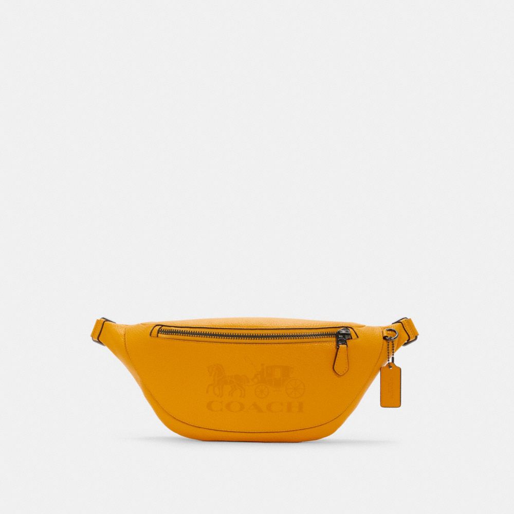 WARREN BELT BAG WITH HORSE AND CARRIAGE - C4137 - QB/OCHRE