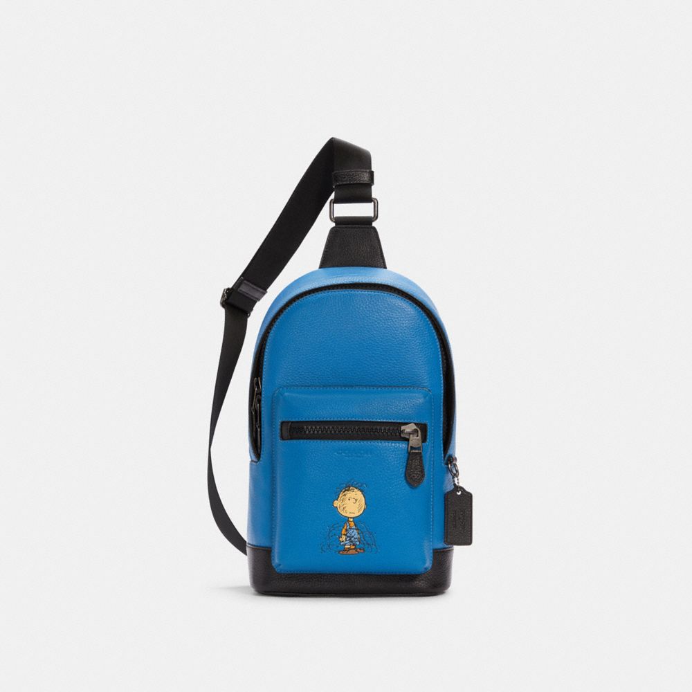 COACH X PEANUTS WEST PACK WITH CHARLIE BROWN - C4151 - QB/VIVID BLUE