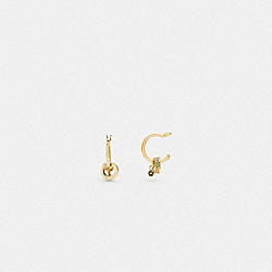 Crystal Drop Huggie Earrings - GOLD/MULTI - COACH C4167