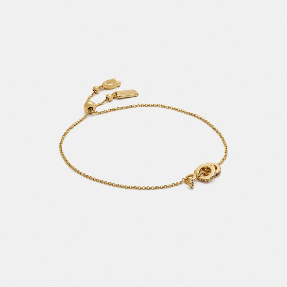 Crystal Slider Bracelet - C4170 - GOLD/MULTI