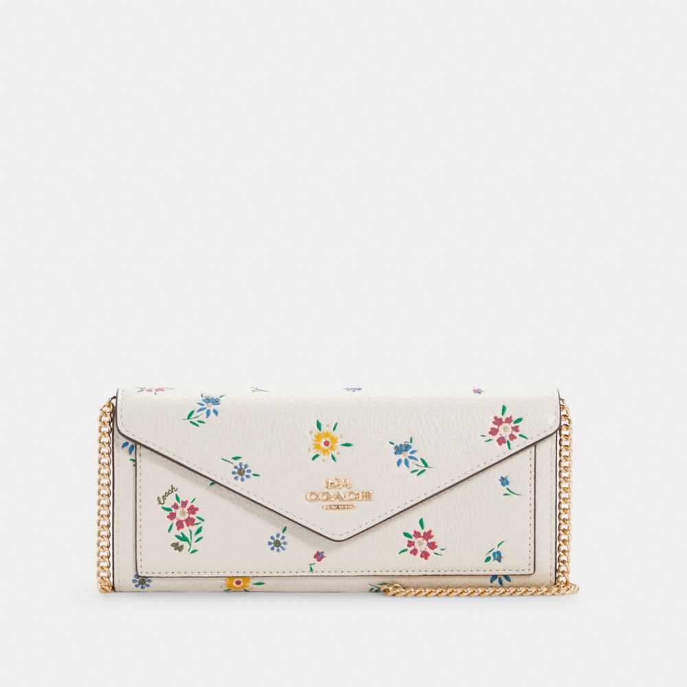 COACH C4185 - SLIM ENVELOPE WALLET WITH WILD MEADOW PRINT IM/CHALK MULTI