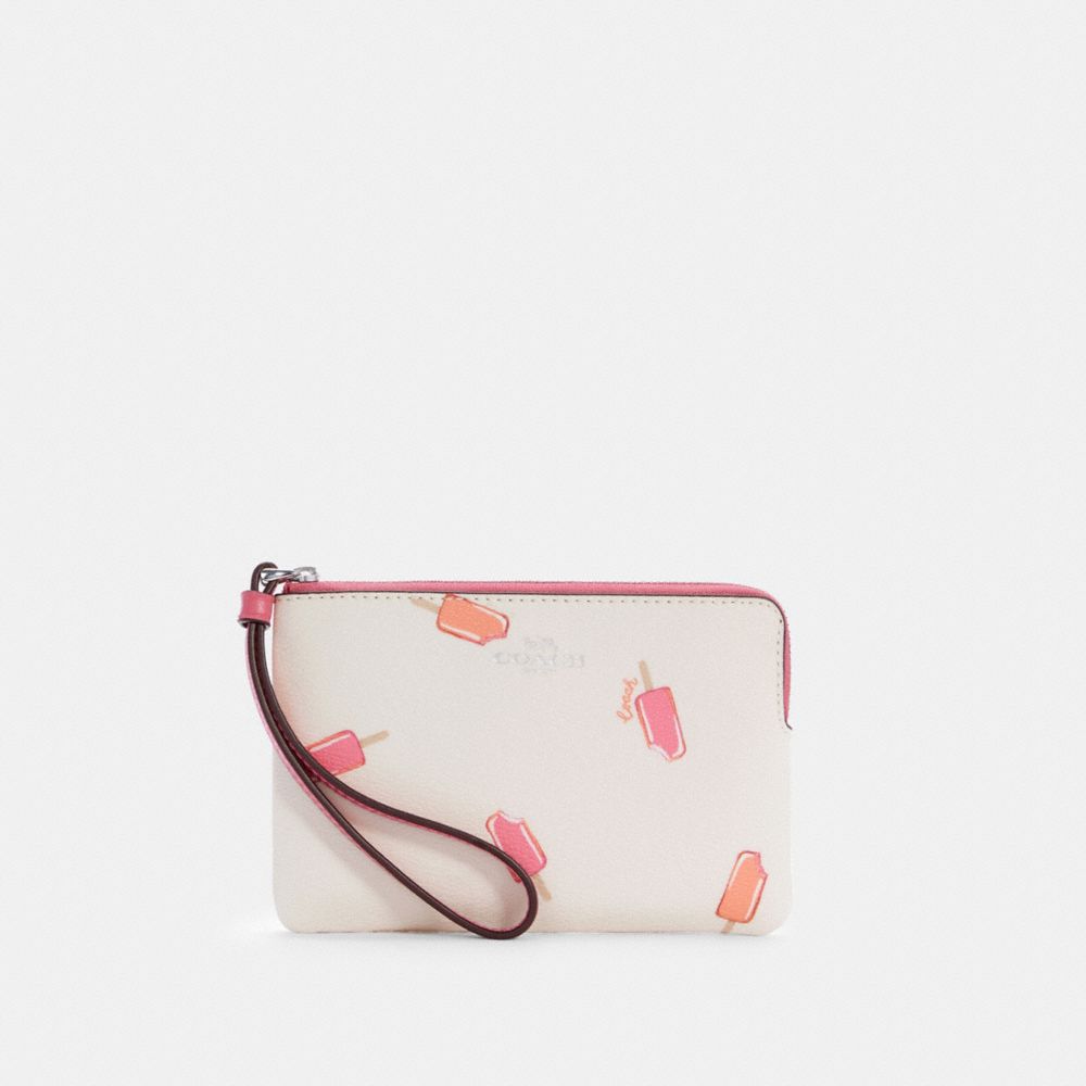 CORNER ZIP WRISTLET WITH POPSICLE PRINT - C4217 - SV/CHALK MULTI