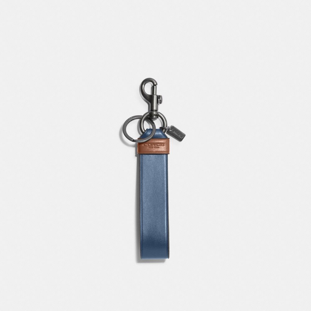 LARGE LOOP KEY FOB IN COLORBLOCK - C4229 - QB/JEWEL BLUE DARK CLOVER