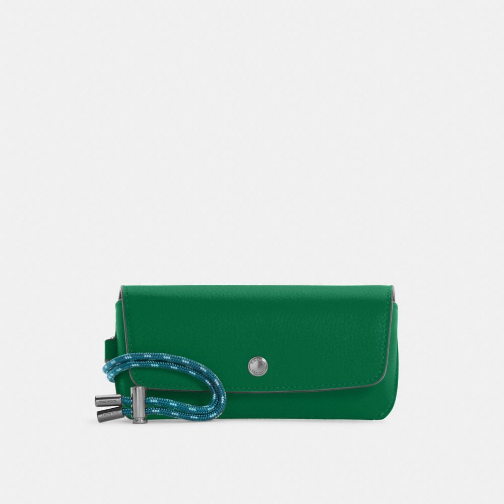 COACH C4237 - Sunglass Case GUNMETAL/GREEN