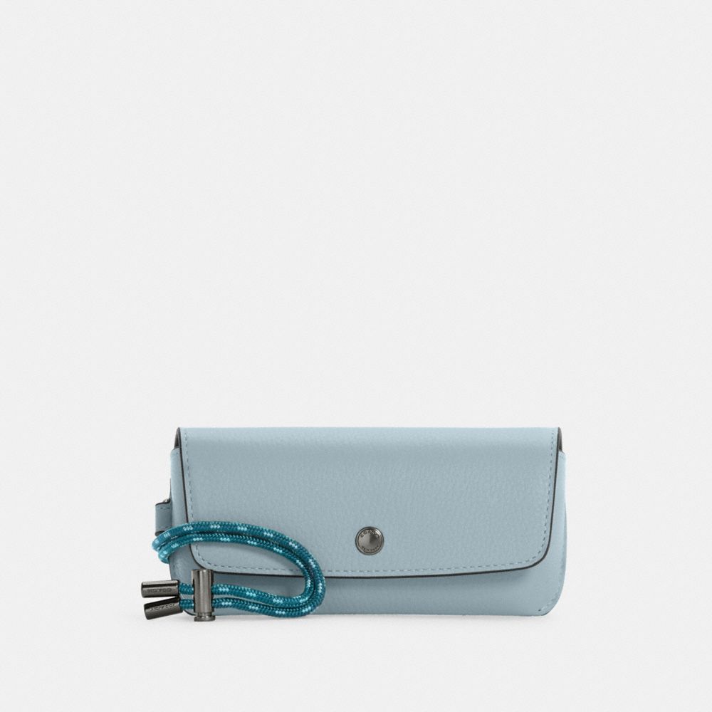 COACH C4237 - Sunglass Case GUNMETAL/POWDER BLUE