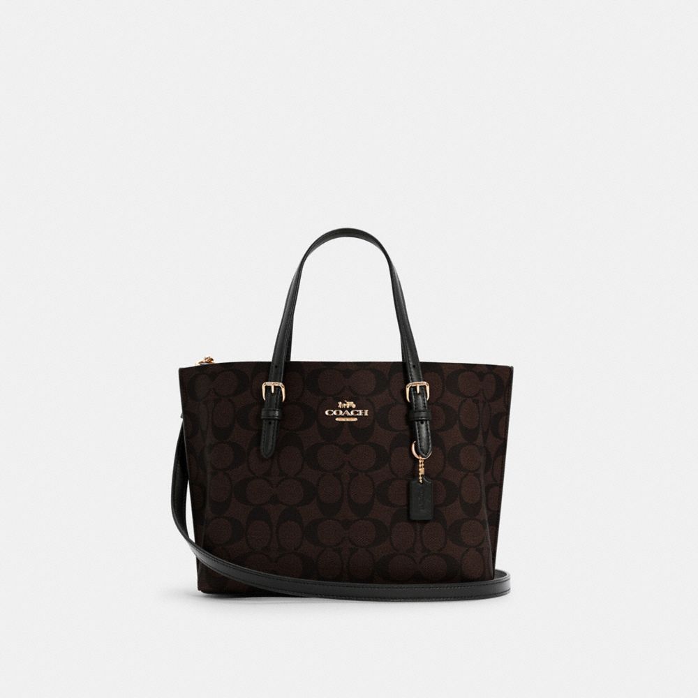 COACH MOLLIE TOTE 25 IN SIGNATURE CANVAS - IM/BROWN BLACK - C4250