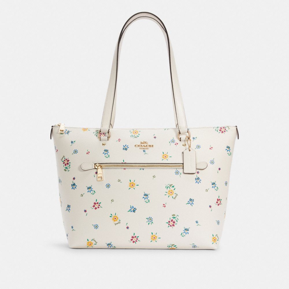 COACH GALLERY TOTE WITH WILD MEADOW PRINT - IM/CHALK MULTI - C4251