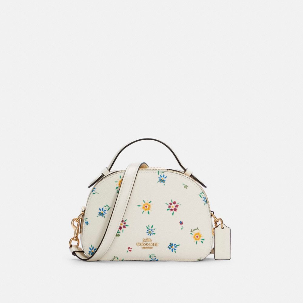 SERENA SATCHEL WITH WILD MEADOW PRINT - C4252 - IM/CHALK MULTI