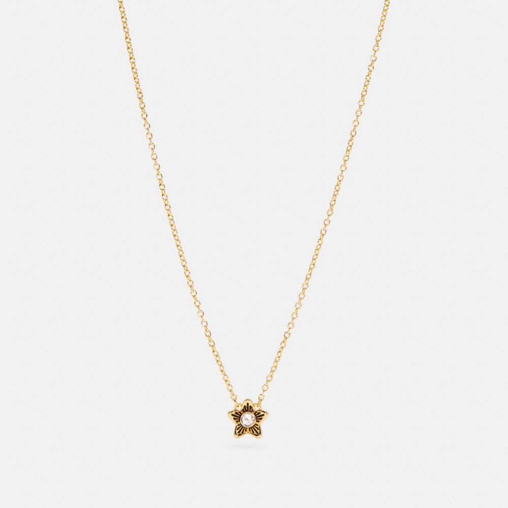 WILDFLOWER PENDANT NECKLACE - C4263 - GOLD