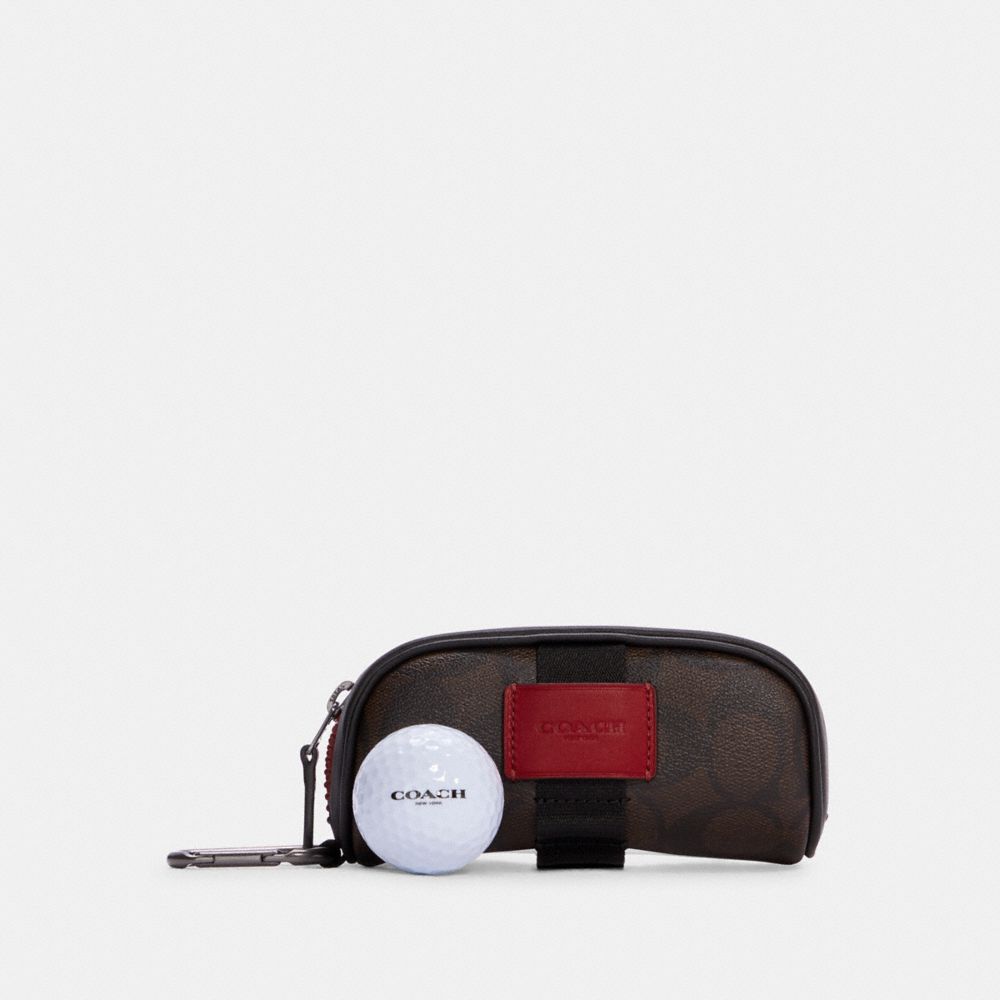 COACH Golf Kit In Colorblock Signature Canvas - BLACK ANTIQUE/CHARCOAL/SPORT BLUE - C4267