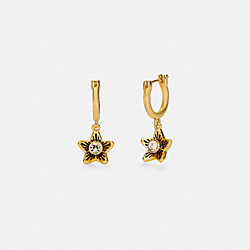 COACH C4272 Wildflower Huggie Earrings GOLD