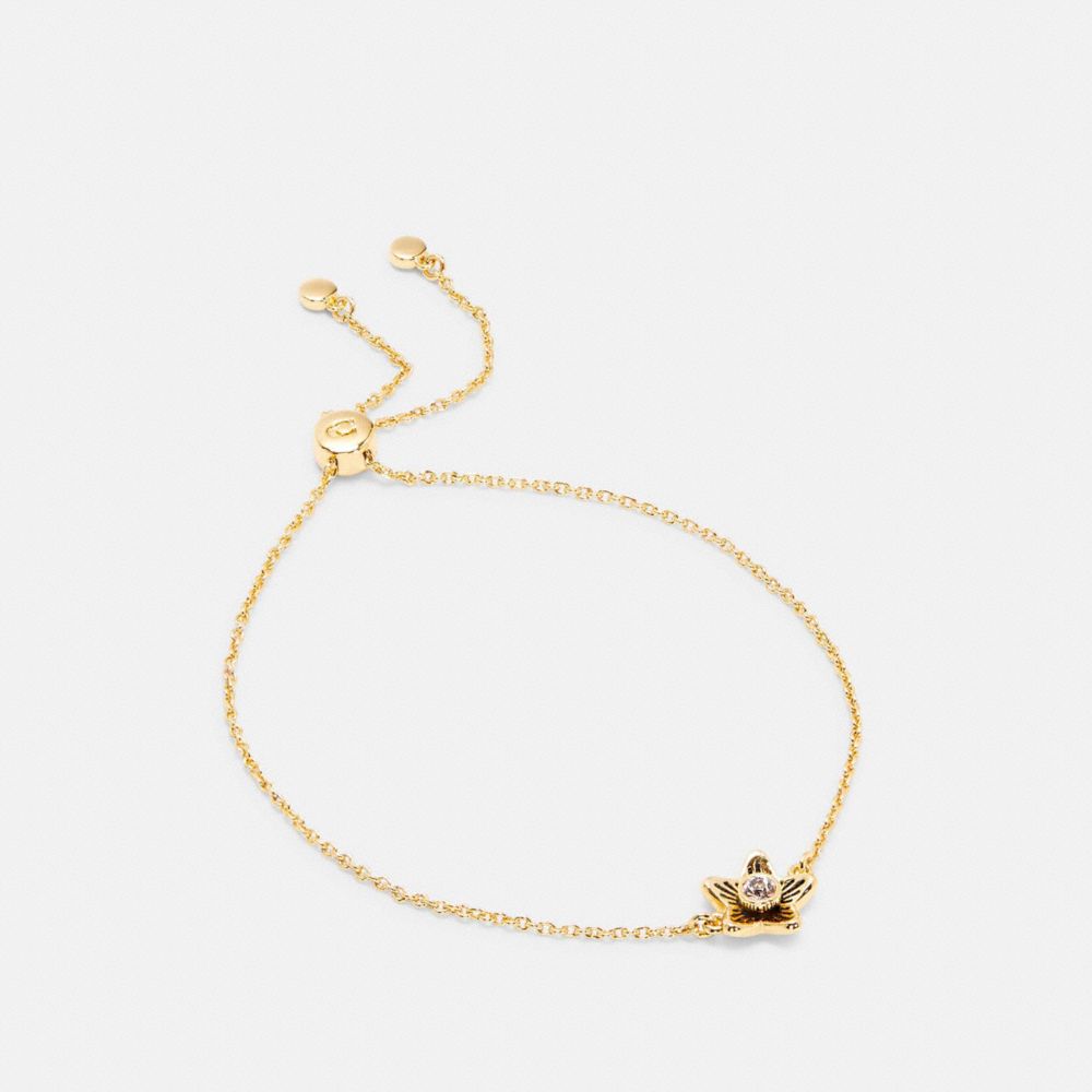 COACH WILDFLOWER SLIDER BRACELET - GOLD - C4273