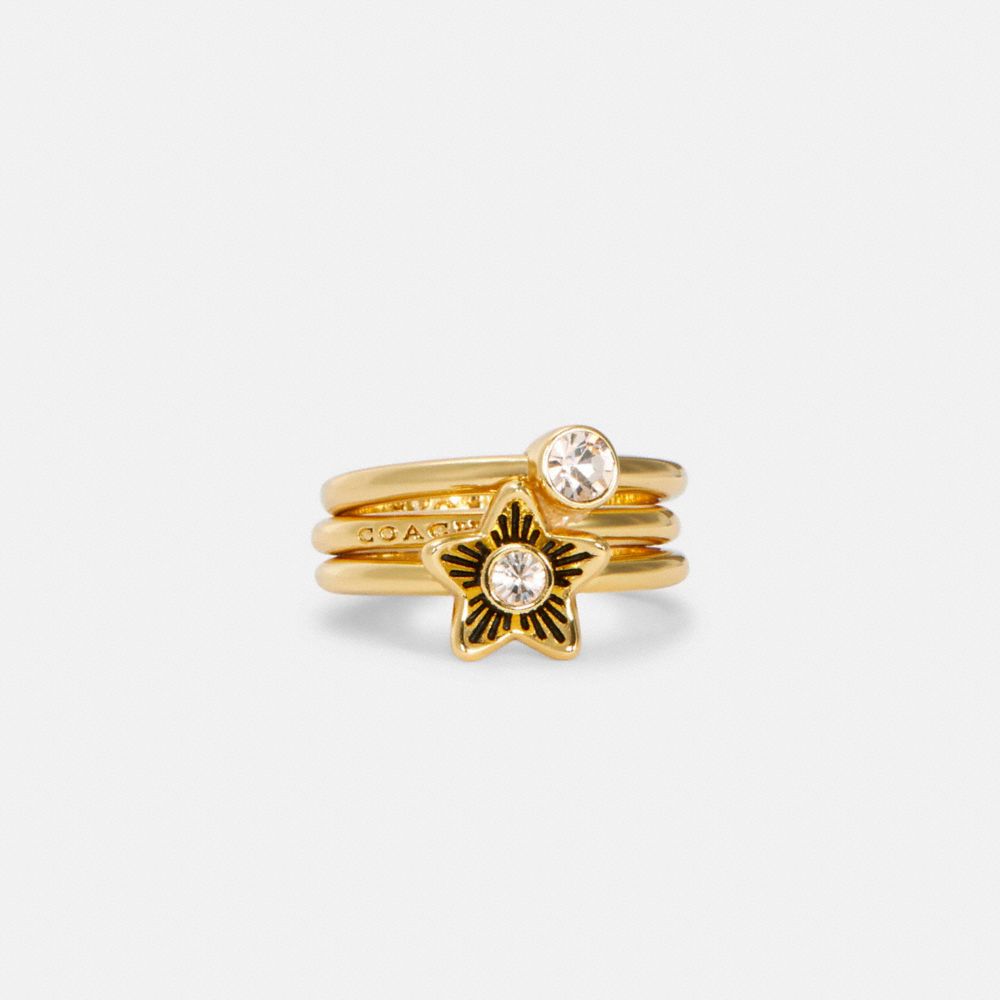 COACH C4274 Wildflower Ring Set GOLD