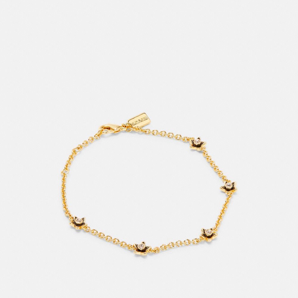 COACH C4279 Wildflower Chain Bracelet GOLD