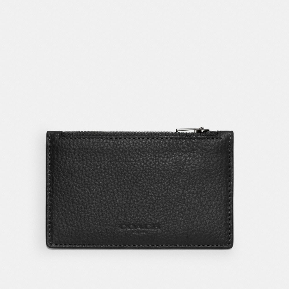 COACH C4280 Zip Card Case QB/BLACK