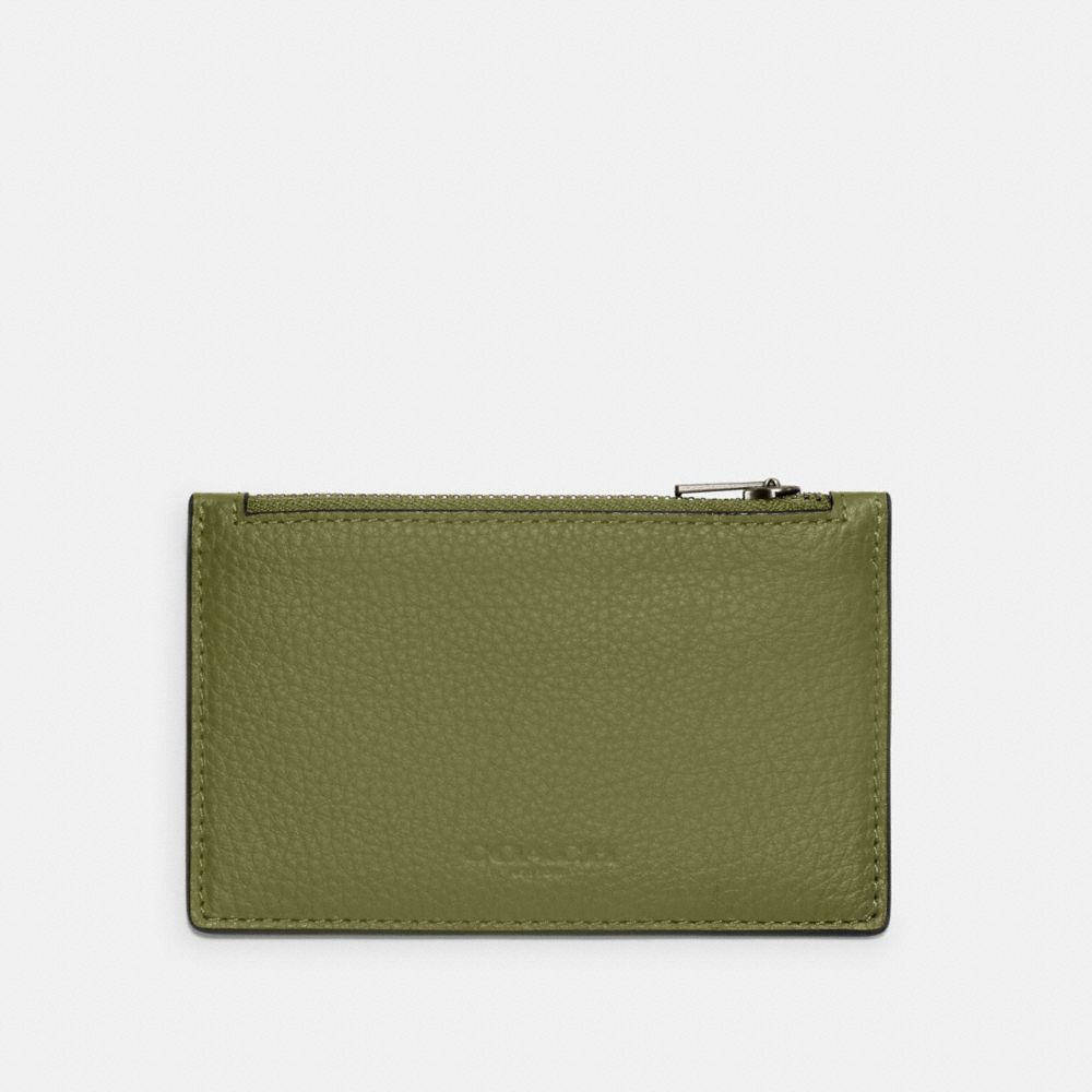 COACH C4280 Zip Card Case QB/OLIVE GREEN