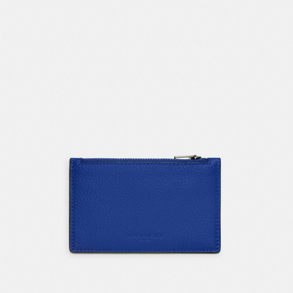 COACH C4280 Zip Card Case GUNMETAL/SPORT BLUE