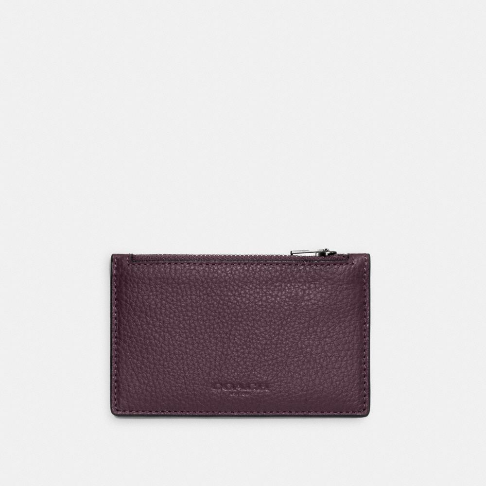 COACH C4280 - ZIP CARD CASE QB/DARK GRAPE