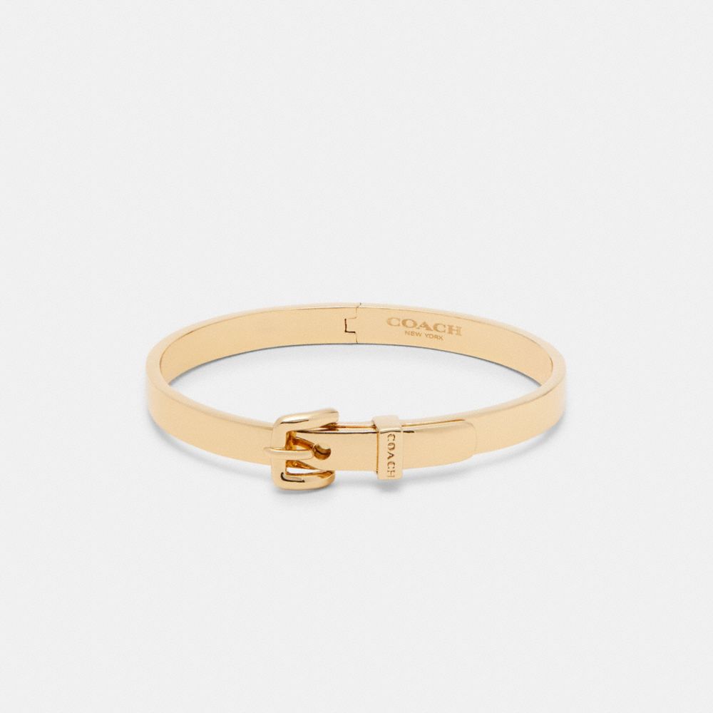 BUCKLE HINGED BANGLE - C4282 - GOLD