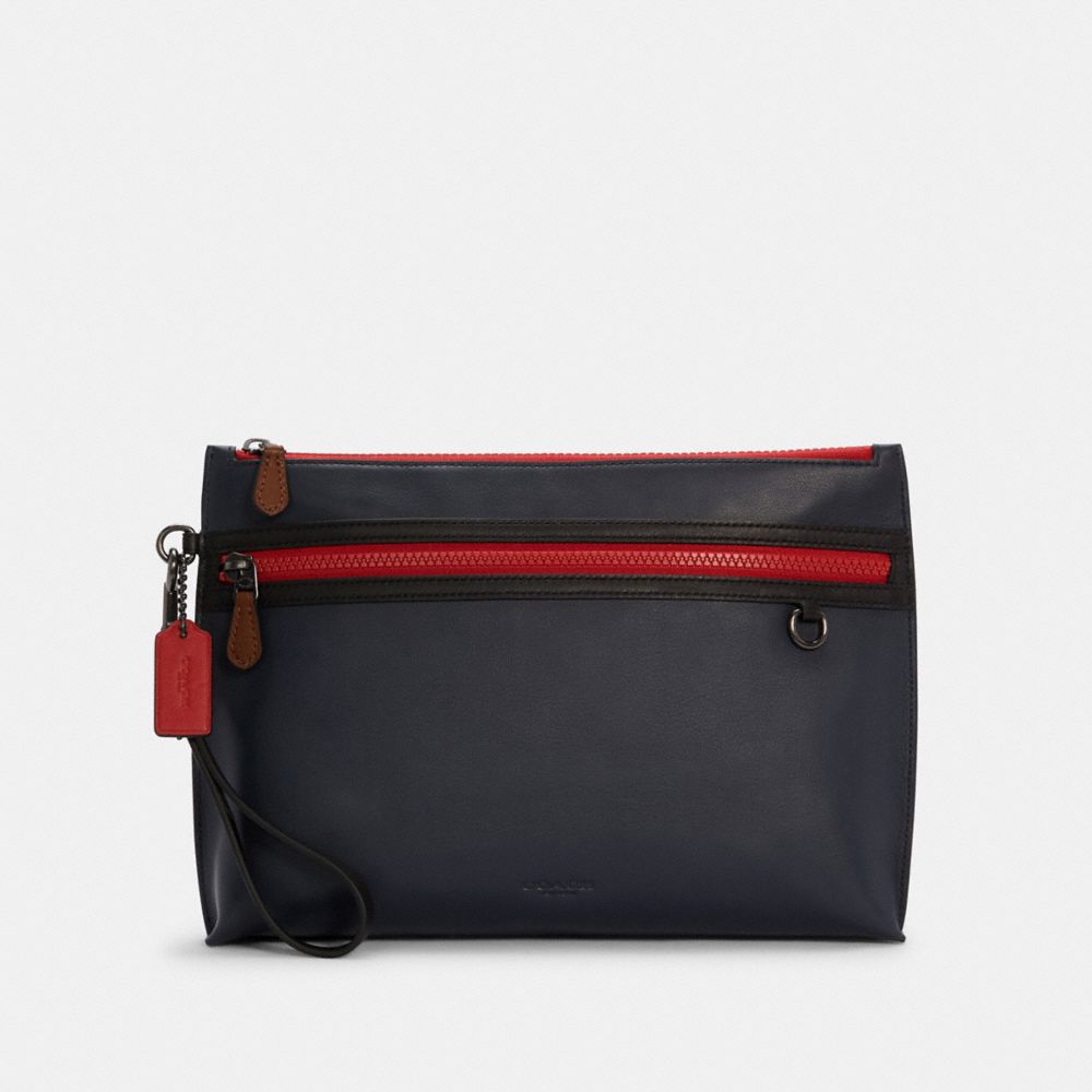 COACH C4288 CARRYALL POUCH IN COLORBLOCK QB/MIDNIGHT MULTI